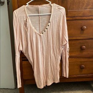 🍧 Distressed Pink Long Sleeve